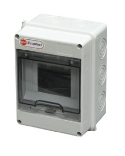 Шкаф настенный, 8-9 модулей, IP65 Экопласт 46408 в Оренбурге Боксы для автоматов Pintop.ru