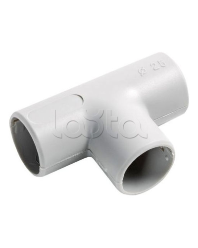 Тройник для аспирационной системы D25мм, АБС, цвет серый Экопласт (49325-10GR) в Оренбурге Пожарные извещатели Pintop.ru