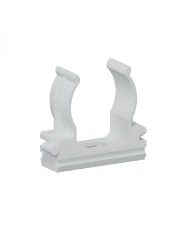Клипса для аспирационной системы D25мм, АБС, цвет белый Экопласт (49725-50W) в Оренбурге Пожарные извещатели Pintop.ru