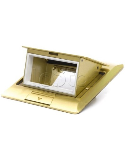 Люк в пол на 1.5 модуля (45х45мм), латунь Экопласт 70016 в Оренбурге Системы лючков и колонн Pintop.ru