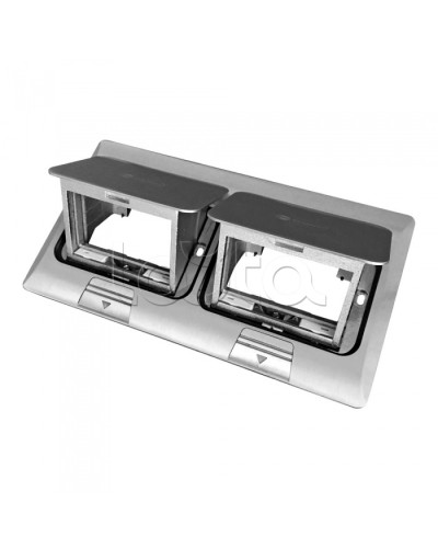 Люк в пол на 2x2 поста (45х45мм) в комплекте с коробкой и суппортом, сталь Экопласт (70027) в Оренбурге Системы лючков и колонн Pintop.ru