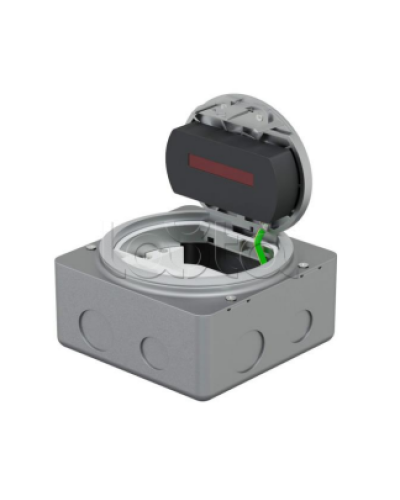 LUK/1,5AL66 Люк в пол на 1,5 поста (45х45мм), с суппортом и коробкой, сталь IP66 (70031) в Оренбурге Системы лючков и колонн Pintop.ru