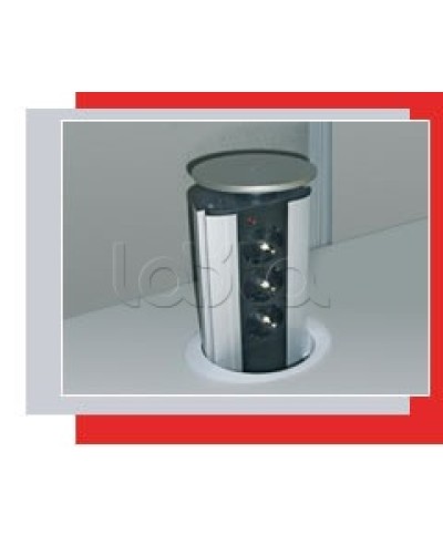 Блок розеточный настольный, 3 розетки (45х45мм) Экопласт 70303 в Оренбурге Блоки розеток Pintop.ru