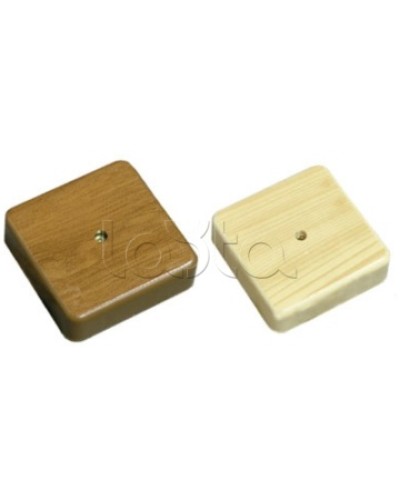 Коробка 1 постовая распред. 75х75х20 c текстурой дерева (сосна) Экопласт 72908P в Оренбурге Распределительные коробки Pintop.ru