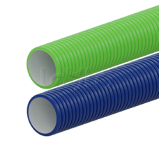 Вентиляционная труба гибкая двустенная для воздуховода (ПНД), антистатическая и антибактериальная D63мм, цвет красный (1шт=50м) Экопласт (803063RD)