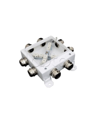 Коробка монтажная огнестойкая Гефест КМ-О (12к*6,0)-IP66 1212, 8 вводов 123х123х6 в Оренбурге Распределительные коробки Pintop.ru