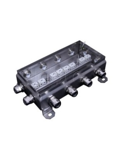 Коробка монтажная огнестойкая Гефест КМ-О (16к*6,0)-IP66 1224нерж, 12 вводов 123х240х60 в Оренбурге Распределительные коробки Pintop.ru