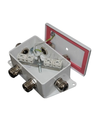 Коробка монтажная огнестойкая Гефест КМ-О (4к)-IP66-d, четыре ввода 120х80х68 в Оренбурге Распределительные коробки Pintop.ru