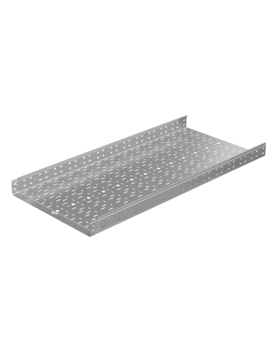 Лоток перфорированный 80х600х1,2 L4000 мм Быстрый монтаж ПЛЮС КМ-профиль (LPplus80-600-1.2-4000) в Оренбурге Кабельные лотки Pintop.ru