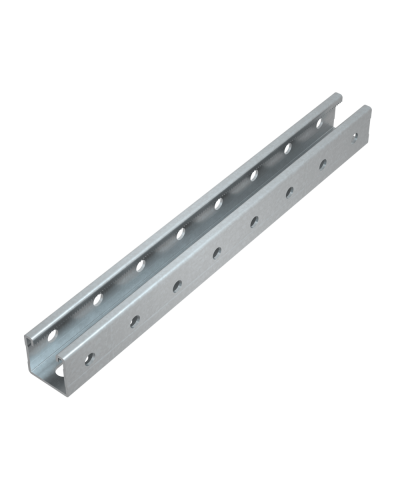 Страт-профиль 41х41 L2900 мм s:2,0 (тройная перфорация) HD85 КМ-профиль (STPS41-41-2900 3P HD85) в Оренбурге Аксессуары для лотков Pintop.ru