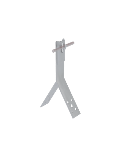 Коньковый держатель зажимной для прутка Ø 5-8 мм H100 мм CU КМ-Профиль (KDZ-H100-D5-8 CU) в Оренбурге Монтажные материалы Pintop.ru