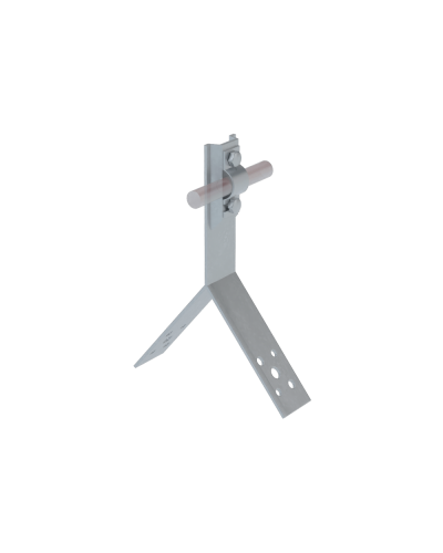 Коньковый держатель болтовой для прутка Ø 5-10 мм H100 мм CU КМ-Профиль (KDB-H100-D5-10 CU) в Оренбурге Монтажные материалы Pintop.ru