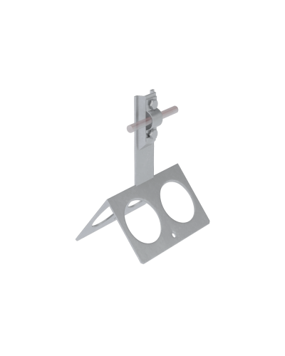 Коньковый держатель болтовой с широким основанием для прутка Ø 5-10 мм H100 мм INOX304 КМ-Профиль (BKDB-H100-D5-10 INOX304) в Оренбурге Монтажные материалы Pintop.ru