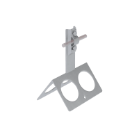 Коньковый держатель болтовой с широким основанием для прутка Ø 5-10 мм H100 мм CU КМ-Профиль (BKDB-H100-D5-10 CU)