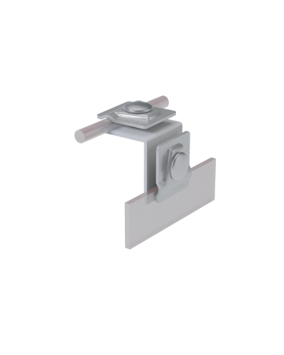 Фальцевый держатель H50 мм для прутка Ø 5-10 мм КМ-Профиль (FD-H50-D5-10) в Оренбурге Монтажные материалы Pintop.ru