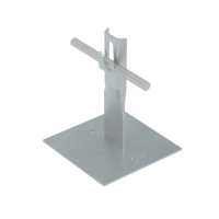 Приклееваемый держатель зажимной для прутка Ø 5-8 мм H150 мм INOX304 КМ-Профиль (PDZ-H150-D5-8 INOX304)