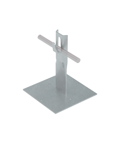 Приклееваемый держатель зажимной для прутка Ø 5-8 мм H90 мм CU КМ-Профиль (PDZ-H90-D5-8 CU) в Оренбурге Монтажные материалы Pintop.ru