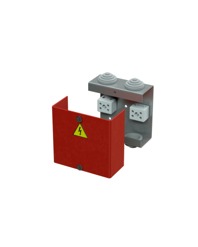 Коробка распределительная огнестойкая КРОПС, IP41, габаритные размеры 80х80х35 мм, для кабелей сечением до 6 мм2, 2 клеммы КМ-Профиль (FRJB-KM-ST1-6-02-КРОПС-IP41) в Оренбурге Распределительные коробки Pintop.ru