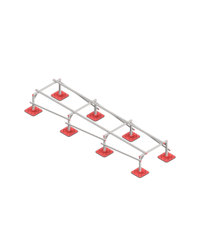 Опорная конструкция для установки оборудования TECHNORAPTOR FOOT 1000х4000 КМ-профиль (KM-TR-F-SSEI-1000-4000) в Оренбурге Системы видеонаблюдения Pintop.ru