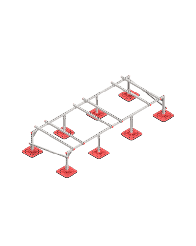 Опорная конструкция для установки оборудования TECHNORAPTOR FOOT 3000х1200 тип 1 КМ-профиль (KM-TR-F-SSEI-3000-1200-1) в Оренбурге Системы видеонаблюдения Pintop.ru