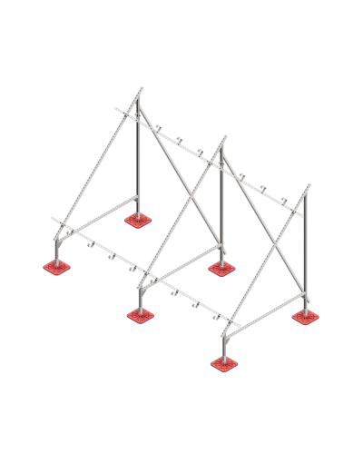 Опорная конструкция для установки нескольких солнечных панелей/коллекторов TECHNORAPTOR FOOT КМ-профиль (KM-TR-F-SSfMMPI-C) в Оренбурге Системы видеонаблюдения Pintop.ru