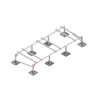 Опорная конструкция для установки оборудования TECHNORAPTOR STEELFOOT 3000х1200 тип 1 КМ-профиль (KM-TR-STF-SSEI-3000-1200-1)