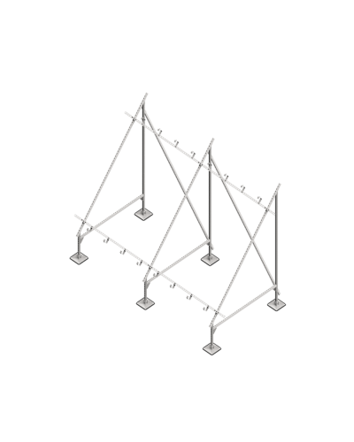 Опорная конструкция для установки нескольких солнечных панелей/коллекторов TECHNORAPTOR STEELFOOT КМ-профиль (KM-TR-STF-SSfMMPI-C) в Оренбурге Системы видеонаблюдения Pintop.ru