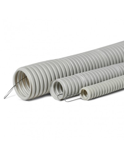 Труба гофр. тяжелая самозатух. ТГТ СЗПВХ 25 мм с зондом (50 м) ПожТехКабель в Оренбурге Труба гофрированная Pintop.ru