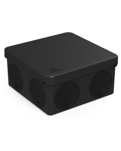 Коробка распред. 60-0300-9005м двухкомп. (HF) черная 100х100х50 (8шт/уп) Промрукав (60-0300-9005м) в Оренбурге Распределительные коробки Pintop.ru