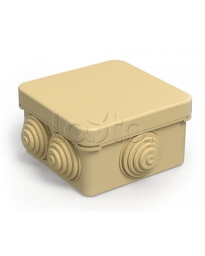 Коробка распределительная для о/п безгалогенная (HF) сосна 80х80х40 (105шт/кор) Промрукав (40-0210-1001) в Оренбурге Распределительные коробки Pintop.ru