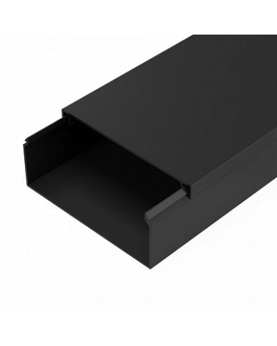 Кабель-канал черный 2-й замок в п/э 100х40 мм (8 м/уп) Промрукав (PR03.0221) в Оренбурге Огнестойкие кабельные линии Pintop.ru