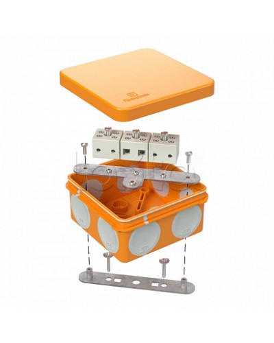 Коробка огнестойкая для о/п двухкомпонентная 60-0210-FR6.0-6 Е15-Е120 80х80х40 Промрукав (60-0210-FR6.0-6) в Оренбурге Огнестойкие кабельные линии Pintop.ru