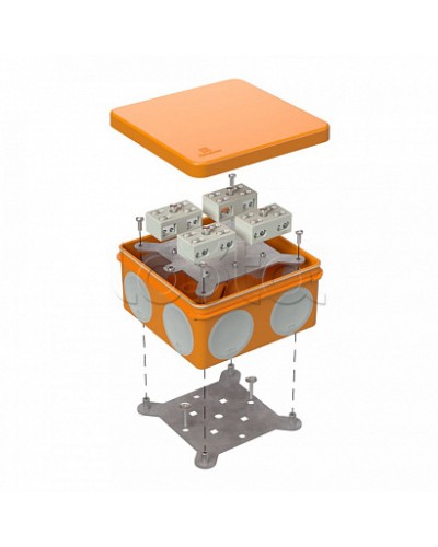 Коробка огнестойкая для о/п двухкомпонентная 60-0300-FR6.0-4-8-Р Е15-Е60 100х100х50 Промрукав (60-0300-FR6.0-4-8-Р) в Оренбурге Огнестойкие кабельные линии Pintop.ru