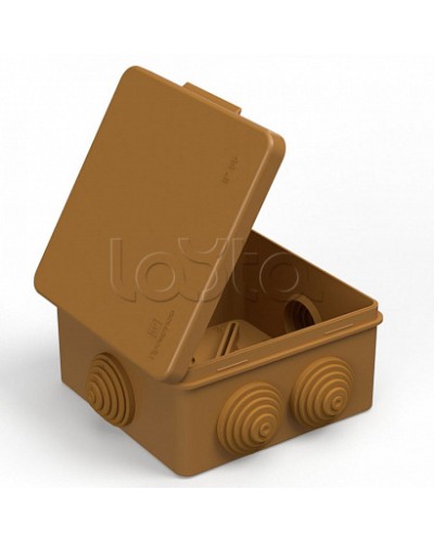 Коробка распределительная 40-0302-8001 для прямого монтажа безгалогенная (HF) бук 100х100х50 (60шт/кор) Промрукав в Оренбурге Распределительные коробки Pintop.ru