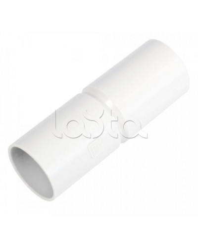 Патрубок-муфта белая д25 (40шт/480шт уп/кор) Промрукав (PR.01725б) в Оренбурге Повороты, муфты, тройники Pintop.ru