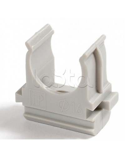 Крепеж-клипса для труб АБС-пластик в карт д16 (200шт/2000шт уп/кор) Промрукав (PR.0616) в Оренбурге Держатели, клипсы, скобы Pintop.ru