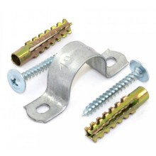 Комплекты для крепления ОКЛ с использованием самореза, дюбеля и скобы СМД 21-22 (100 шт) Промрукав (PR08.5004)