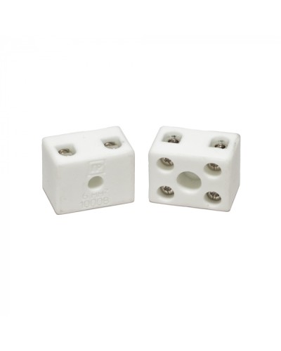 Клемма керамическая латунь 6 мм² 2 пары контактов с крепежным отверстием (5 шт/уп) Промрукав (PR08.7163) в Оренбурге Аксессуары для кабель-канала Pintop.ru