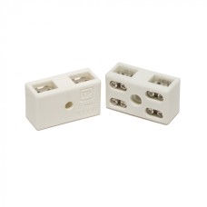 Клемма керам. латунь 6 мм² 2 пары на 8 контактов (5 шт/уп) Промрукав (PR08.7164)