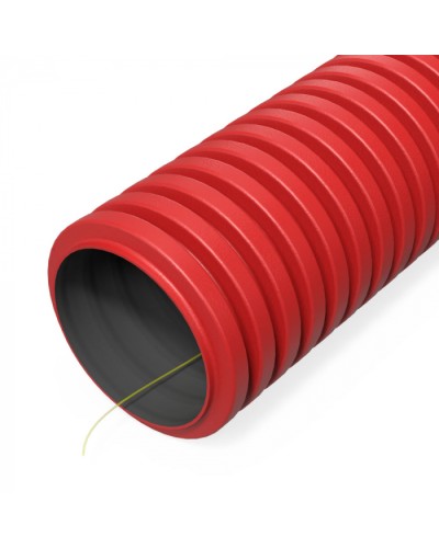Труба гофр. двуст. ПНД гибкая тип 1250 (SN63) с/з красная d50 мм (100м/200м уп/пал) Промрукав (PR15.00977) в Оренбурге Труба гофрированная Pintop.ru