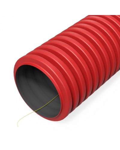 Труба гофр. двуст. ПНД гибкая тип 1250 (SN26) с/з красная d110 мм (50м/100м уп/пал) Промрукав (PR15.00981) в Оренбурге Труба гофрированная Pintop.ru