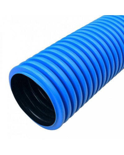 Труба гофрированная двустенная ПНД жесткая тип 750 (SN16) синяя д110 5,7м (34,2м/уп) Промрукав (PR15.0126) в Оренбурге Труба гофрированная Pintop.ru