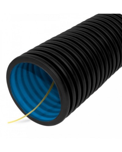 Труба гофрированная двустенная ПНД гибкая тип 450 (SN26) с/з черная д50 (100м/уп) Промрукав (PR15.0138) в Оренбурге Труба гофрированная Pintop.ru