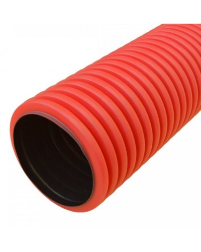 Труба гофрированная двустенная ПНД жесткая тип 450 (SN6) красная д200 5,7м (11,4м/уп) Промрукав (PR15.0210) в Оренбурге Труба гофрированная Pintop.ru