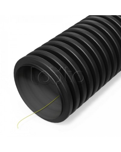 Труба гофрированная двустенная ПНД гибкая тип 450 (SN26) стойкая к ультрафиолету с/з черная d50 мм (50м/уп) Промрукав (PR15.0315) в Оренбурге Труба гофрированная Pintop.ru