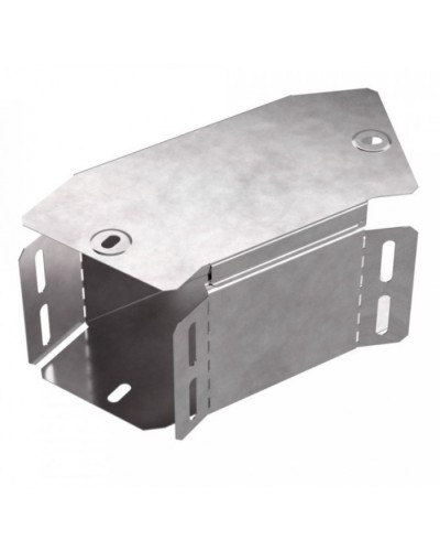 Угол горизонтальный 45 градусов с крышкой Стандарт 100х100 Промрукав (PR16.0425) в Оренбурге Аксессуары для лотков Pintop.ru