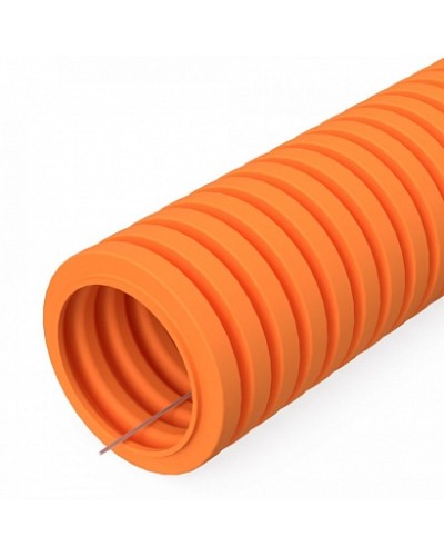 Труба гофрированная ПВХ легкая 350 Н оранжевая с/з d16 мм (100 м/5500 м уп/пал) Промрукав (PR01.0130) в Оренбурге Труба гофрированная Pintop.ru
