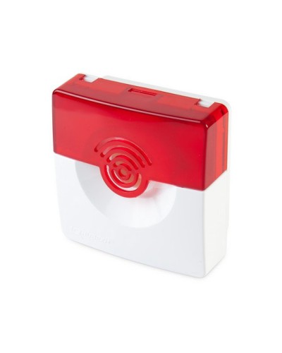 Оповещатель светозвуковой Рубеж ОПОП 124-7 12В (корпус бело/красный) в Оренбурге Оповещатели Pintop.ru