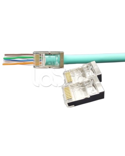 Разъем легкой оконцовки RJ-45 (8P8C) под витую пару Hyperline (PLEZ-8P8C-U-C6-100) в Оренбурге Патч-корды и пигтейлы Pintop.ru