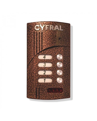 Блок вызова видеодомофона на 4 абонента Цифрал M-4.2/VС в Оренбурге Вызывные аудиопанели малоабонентные Pintop.ru